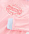 Gestreiftes Kapuzen-Sweatshirt aus Baumwolle für Damen rosa GRETEL/weiss MARSHMALLOW