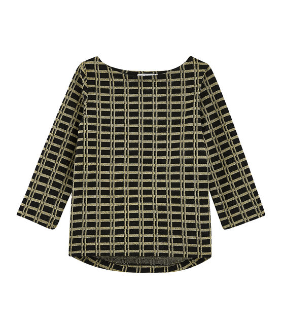 Kariertes Shirt für Damen schwarz NOIR/gelb OR