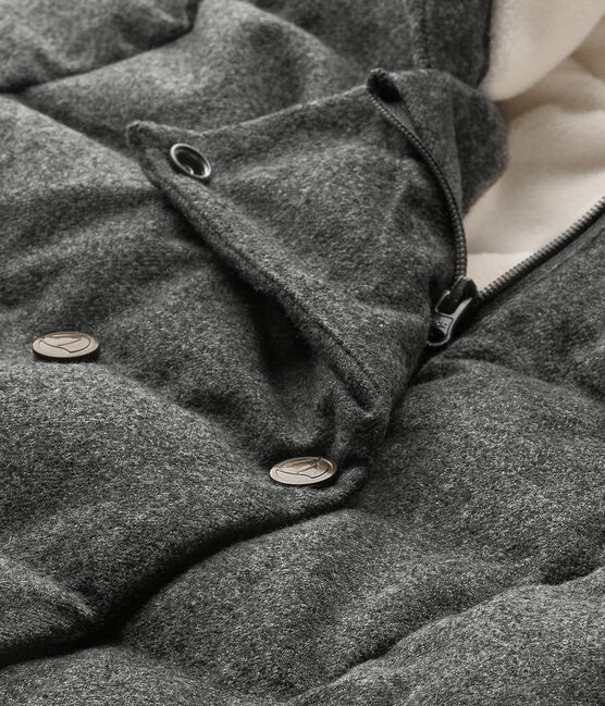Mädchen-Winterjacke aus wasserabweisendem Flanell grau SUBWAY CHINE