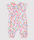 Langer Baby-Overall aus Bio-Baumwoll-Windelstoff mit floralem Muster für Mädchen