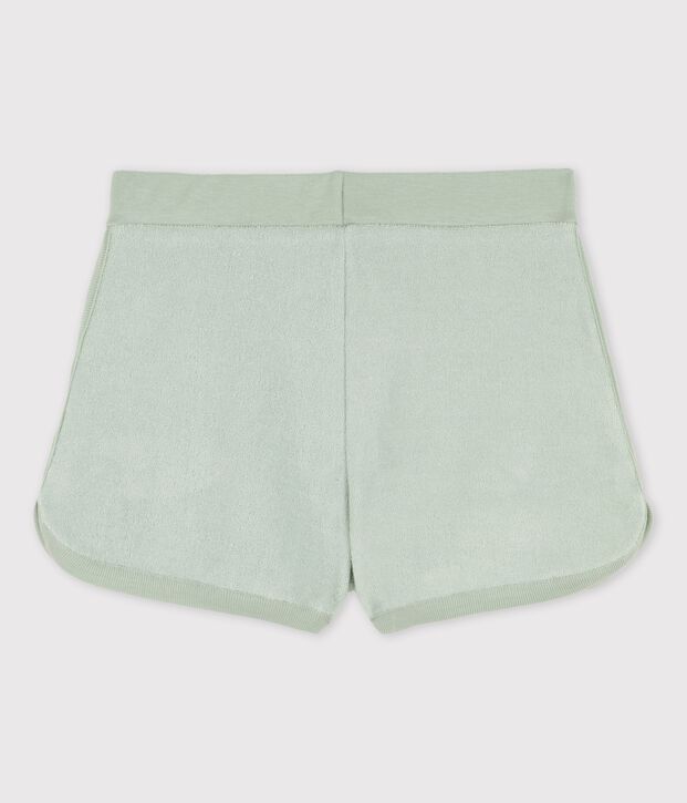 Kindershorts aus Frottee f&uuml;r M&auml;dchen gr&uuml;n
