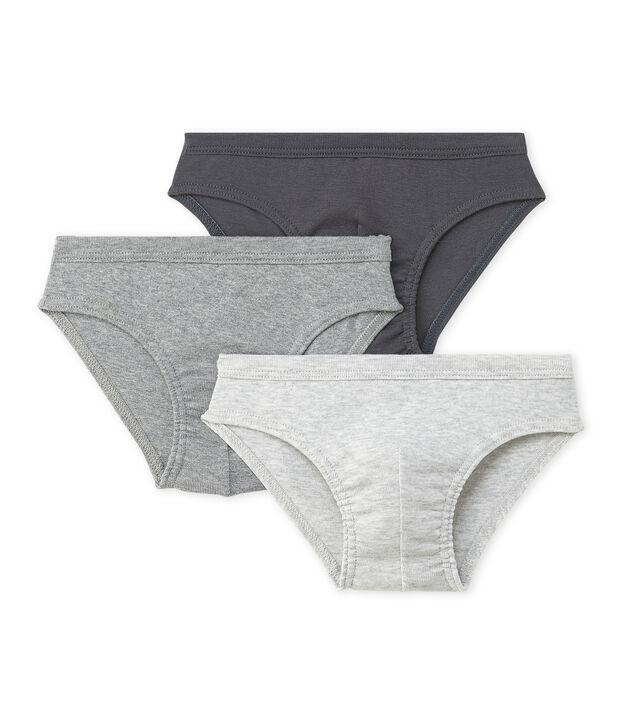 Einfarbige Jungen-Slips im 3er-Set SPECIAL LOT 99