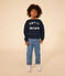Mädchen-Sweatshirt aus Molton blau SMOKING