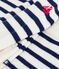 2-teiliges Baby-Set aus Wollstrick mit Matrosenstreifen blau MARSHMALLOW/ SOIR