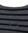 Unisex-Streifenshirt grau MAKI/schwarz BLACK