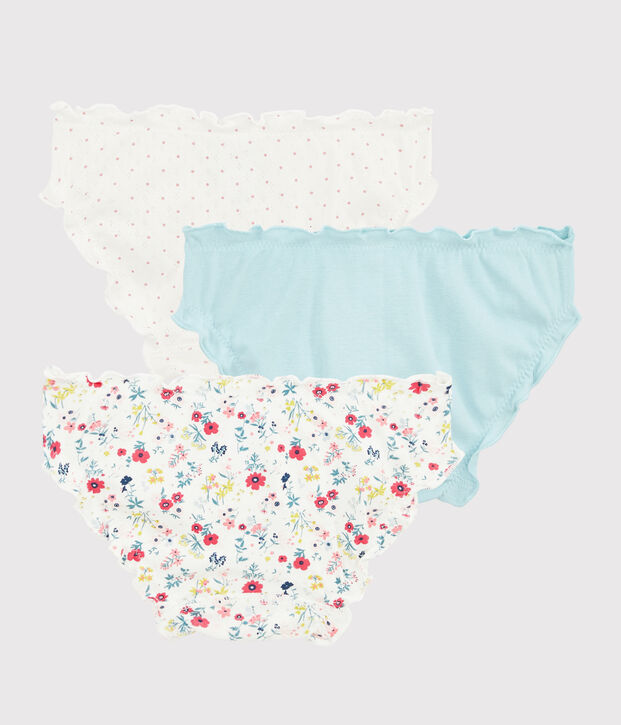 Set mit 3 R&uuml;schen-H&ouml;schen mit Blumen-Print f&uuml;r kleine M&auml;dchen vielfarbig