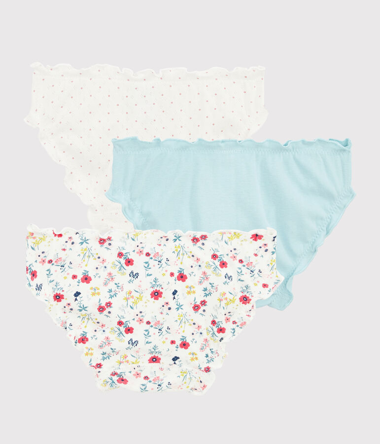 Set mit 3 R&uuml;schen-H&ouml;schen mit Blumen-Print f&uuml;r kleine M&auml;dchen variante 1