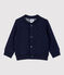 Baby-Cardigan aus gestepptem Doppeljersey blau SMOKING