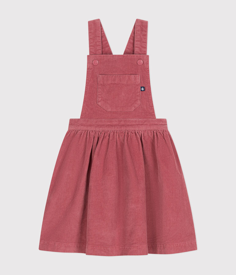 Kinder-Latzkleid aus Fein-Cord f&uuml;r M&auml;dchen rosa ROSEWOOD