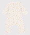 Baby-Bodyjama aus Baumwolle weiss MARSHMALLOW/ ORANGE