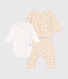 3-teiliges Baby-Set aus Molton