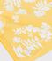 Kurzer Baby-Einteiler aus Baumwolle mit Hawaiimuster gelb ORGE/weiss MARSHMALLOW
