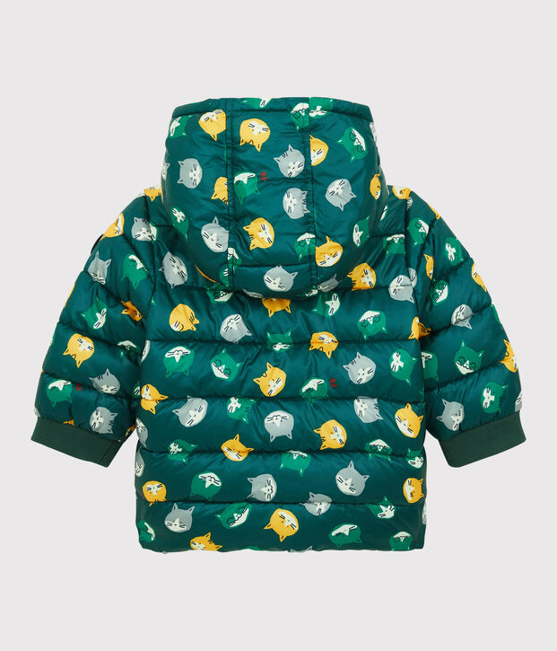 Gesteppter Baby-Anorak. gr&uuml;n/vielfarbig
