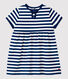 Kurzärmeliges Babykleid aus gestreiftem Jersey