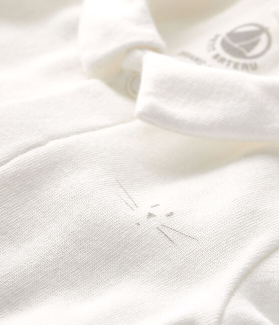 Langärmliger Babybody für Jungen weiss MARSHMALLOW