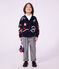 Kinder-Cardigan aus Wolle und Baumwolle mit Motiven rot/vielfarbig