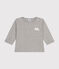 Langärmeliges Baby-T-Shirt aus Baumwolle grau CHATON CHINE
