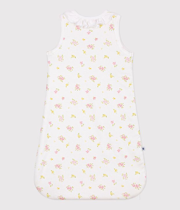 Babyschlafsack aus Baumwolle mit Blumenmotiv TOG-Wert 1,5 weiss/vielfarbig