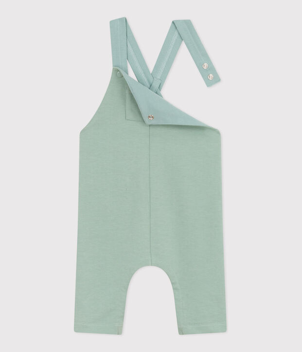 Lange Baby-Latzhose aus dichtem Jersey gr&uuml;n