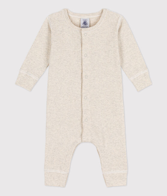 Langer Baby-Overall aus Rippstrick beige MONTELIMAR CHINE