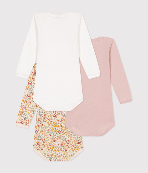 5er-Set lang&auml;rmelige Bodys aus Baumwolle mit Blumenmotiv f&uuml;r Babys vielfarbig