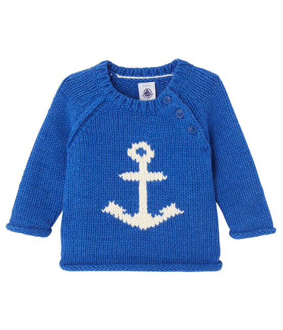Baby-Jungen-Pullover mit Jacquard-Motiv blau LIMOGES