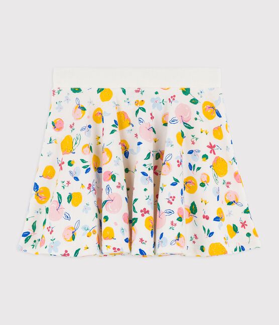 Kinderrock aus Baumwolle für Mädchen weiss MARSHMALLOW/weiss MULTICO