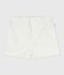 Baby-Shorts aus einfarbiger Baumwolle weiss MARSHMALLOW