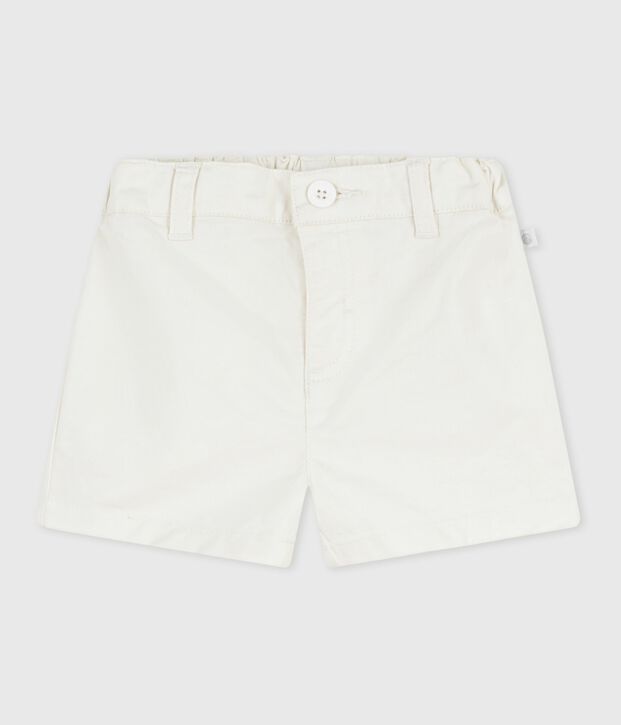 Baby-Shorts aus einfarbiger Baumwolle weiss