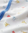 Baby-Strampler ohne Füße aus Bio-Baumwolle mit Tiermuster weiss MARSHMALLOW/weiss MULTICO