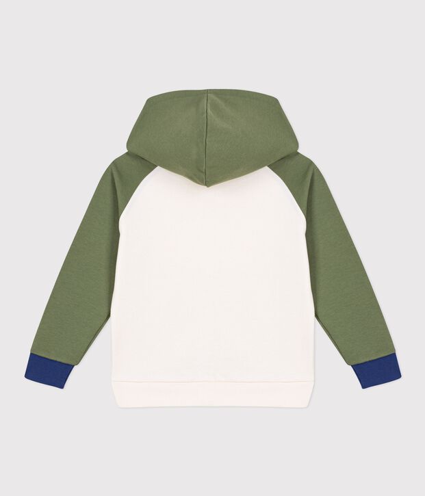 Kinder-Kapuzensweatshirt aus Baumwolle naturfarben/vielfarbig