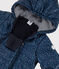 Baby-Fliegeroverall mit Muster blau MEDIEVAL/weiss MULTICO