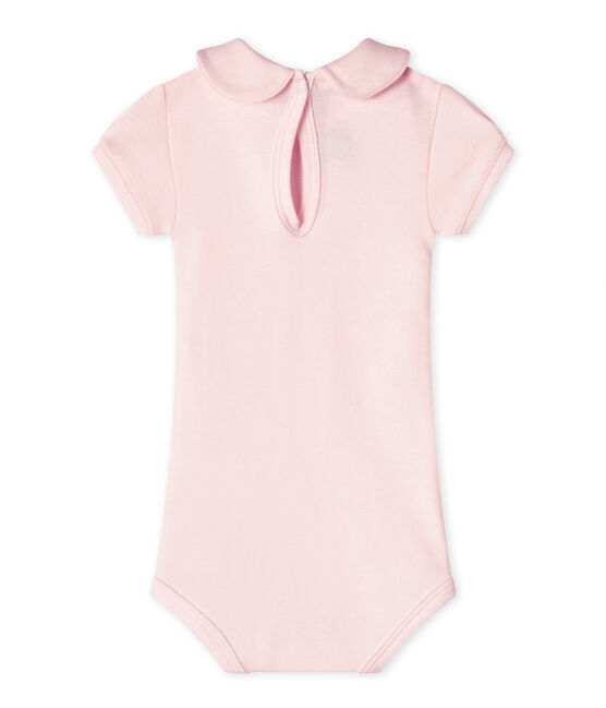 Baby-Mädchen-Body mit Kragen rosa Vienne
