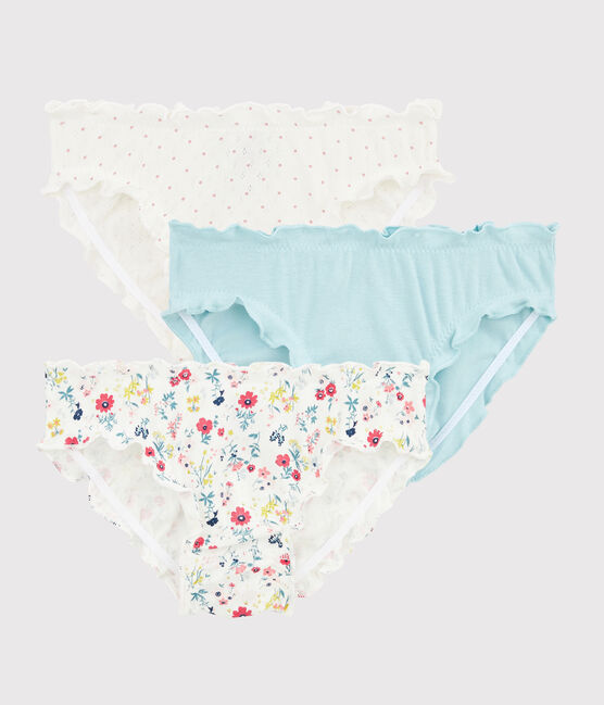 Set mit 3 Rüschen-Höschen mit Blumen-Print für kleine Mädchen variante 1