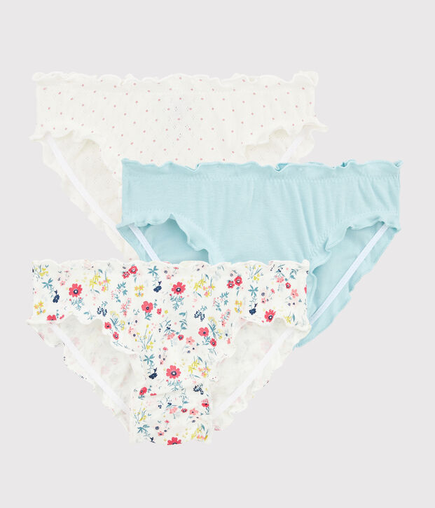 Set mit 3 R&uuml;schen-H&ouml;schen mit Blumen-Print f&uuml;r kleine M&auml;dchen vielfarbig