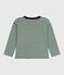 Langärmeliges Kinder-T-Shirt aus Baumwolle mit Streifen grün WILLOW/ MONTELIMAR:WILLOW/ MONTELIMAR
