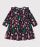 Lang&auml;rmeliges Baby-Kleid aus Flanell blau/vielfarbig
