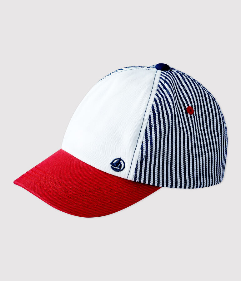Dreifarbiges Baby-Cap weiss/vielfarbig