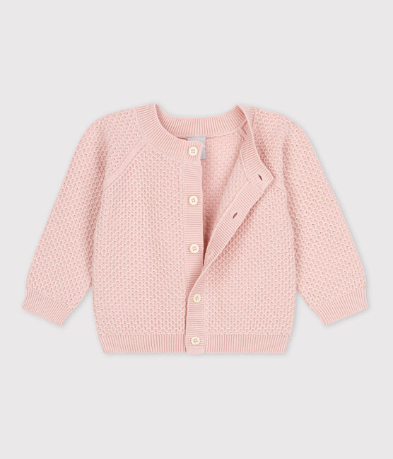 Baby-Cardigan aus Baumwollstrick rosa SALINE