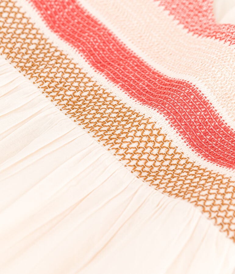 Kurz&auml;rmeliges Baby-Kleid f&uuml;r M&auml;dchen weiss AVALANCHE/ MULTICO