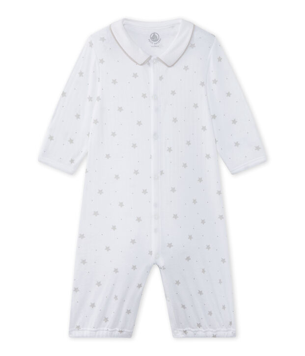 Unisex-Baby-Overall mit 2-in-1-Effekt weiss/braun