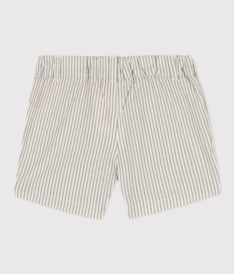 Baby-Shorts aus Seersucker MARECAGE/ MARSHMALLOW