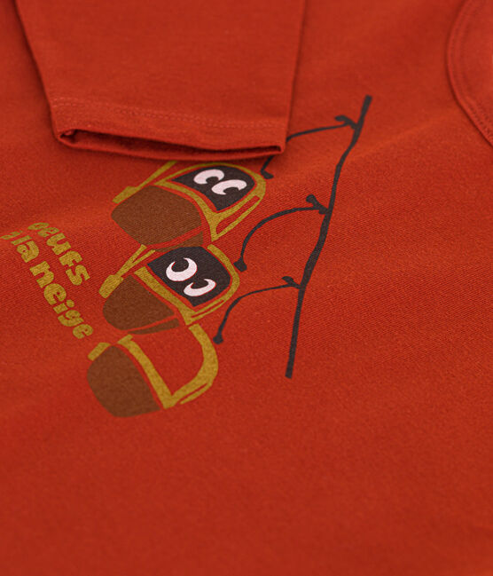 Langärmeliges Baby-T-Shirt aus Jersey rot HARISSA