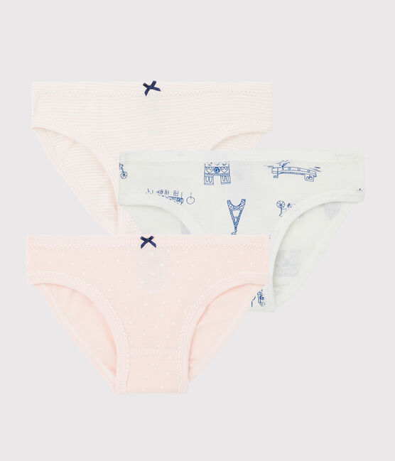 Set mit 3 Unterhosen mit Paris-Print für kleine Mädchen variante 1