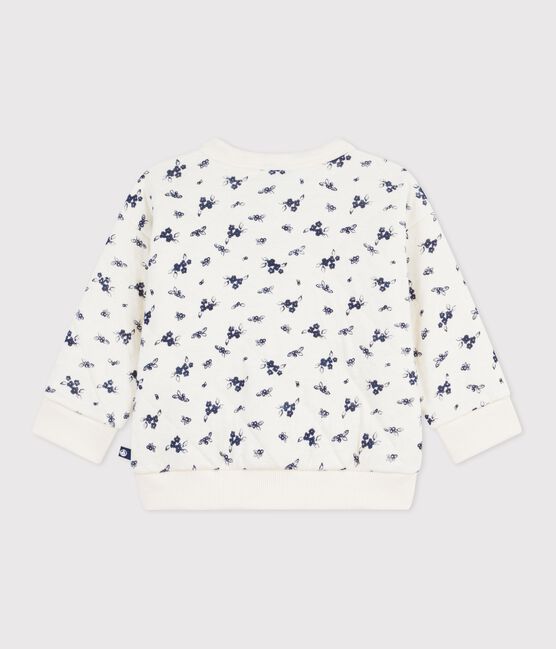 Baby-Cardigan aus Baumwolle mit Blumenmotiv blau MILK/ SOIR