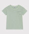 T-Shirt aus geflammtem Jersey Kinder/Jungen grün HERBIER