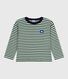 Langärmeliges Kinder-T-Shirt aus Baumwolle mit Streifen