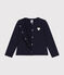Kinder-Cardigan aus Molton für Mädchen blau SMOKING