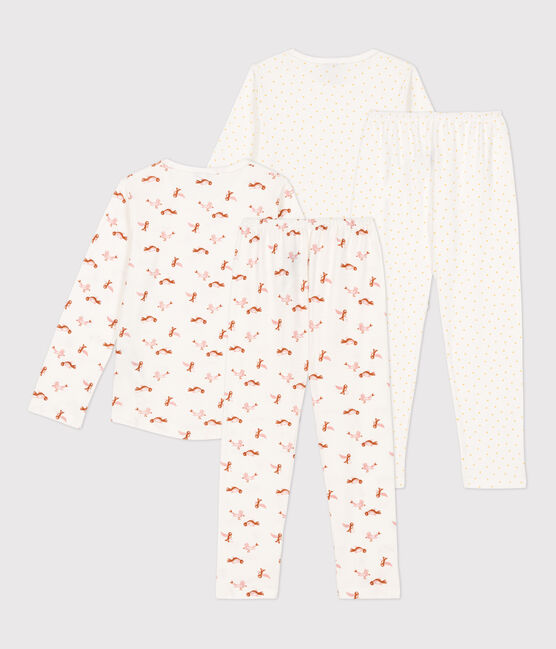 2er-Set Kinderpyjamas aus Baumwolle mit Herzmotiv für Mädchen variante 1