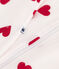 Babyschlafsack aus Baumwolle mit Herzmotiv TOG-Wert 1 weiss MARSHMALLOW/rot TERKUIT